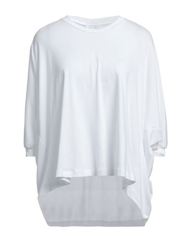 Millenovecentosettantotto Woman T-shirt White Size 4 Cotton, Elastane