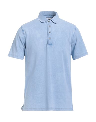 Alpha Studio Man Polo Shirt Light Blue Size 36 Cotton