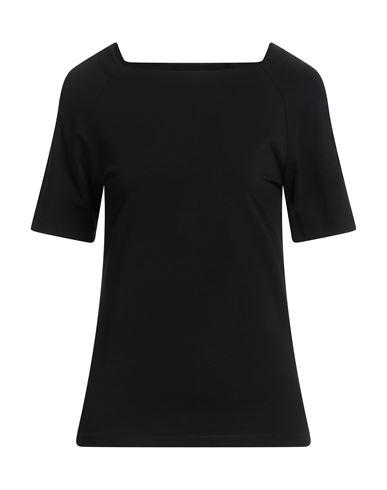 Diana Gallesi Woman T-shirt Black Size 6 Cotton, Elastane