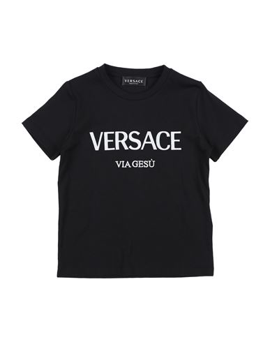 Versace Young Kids'  Toddler Boy T-shirt Black Size 5 Cotton, Polyester