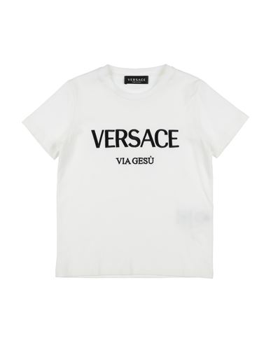 Versace Young Babies'  Toddler Boy T-shirt White Size 6 Cotton, Polyester