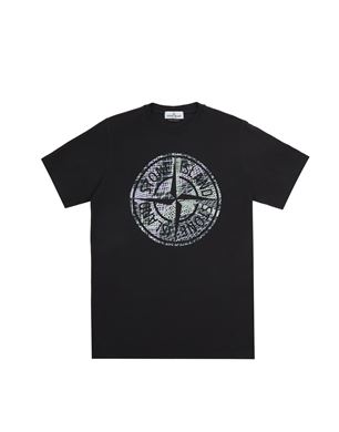 Black stone island store t shirt big logo