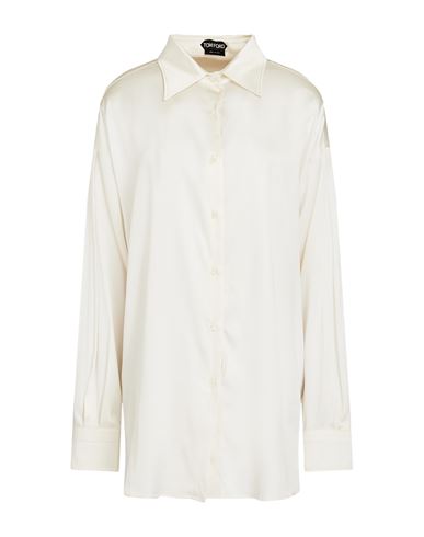 Shop Tom Ford Woman Shirt Ivory Size 8 Silk, Lyocell In White