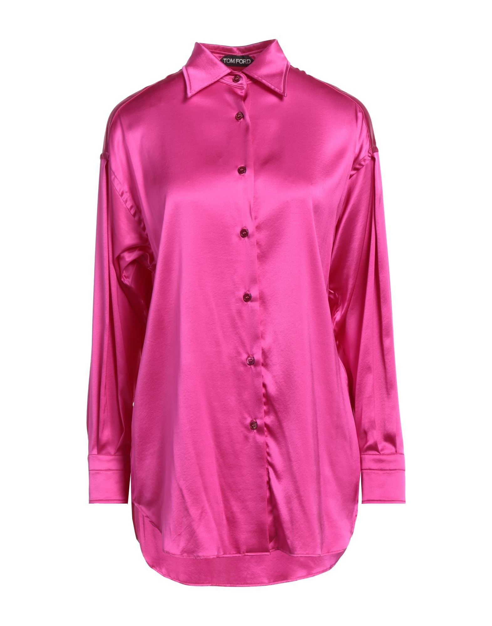 Tom Ford Woman Shirt Fuchsia Size 2 Silk, Lyocell In Pink