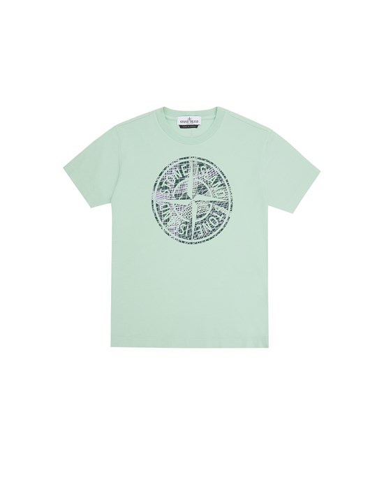 STONE ISLAND JUNIOR 21072 ‘CAMO ONE' PRINT  Short sleeve t-shirt Man Light Green