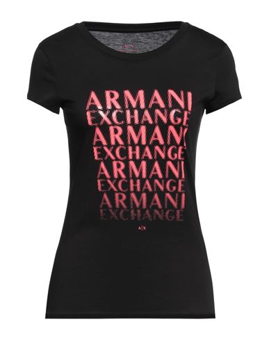 Armani Exchange Woman T-shirt Black Size S Cotton