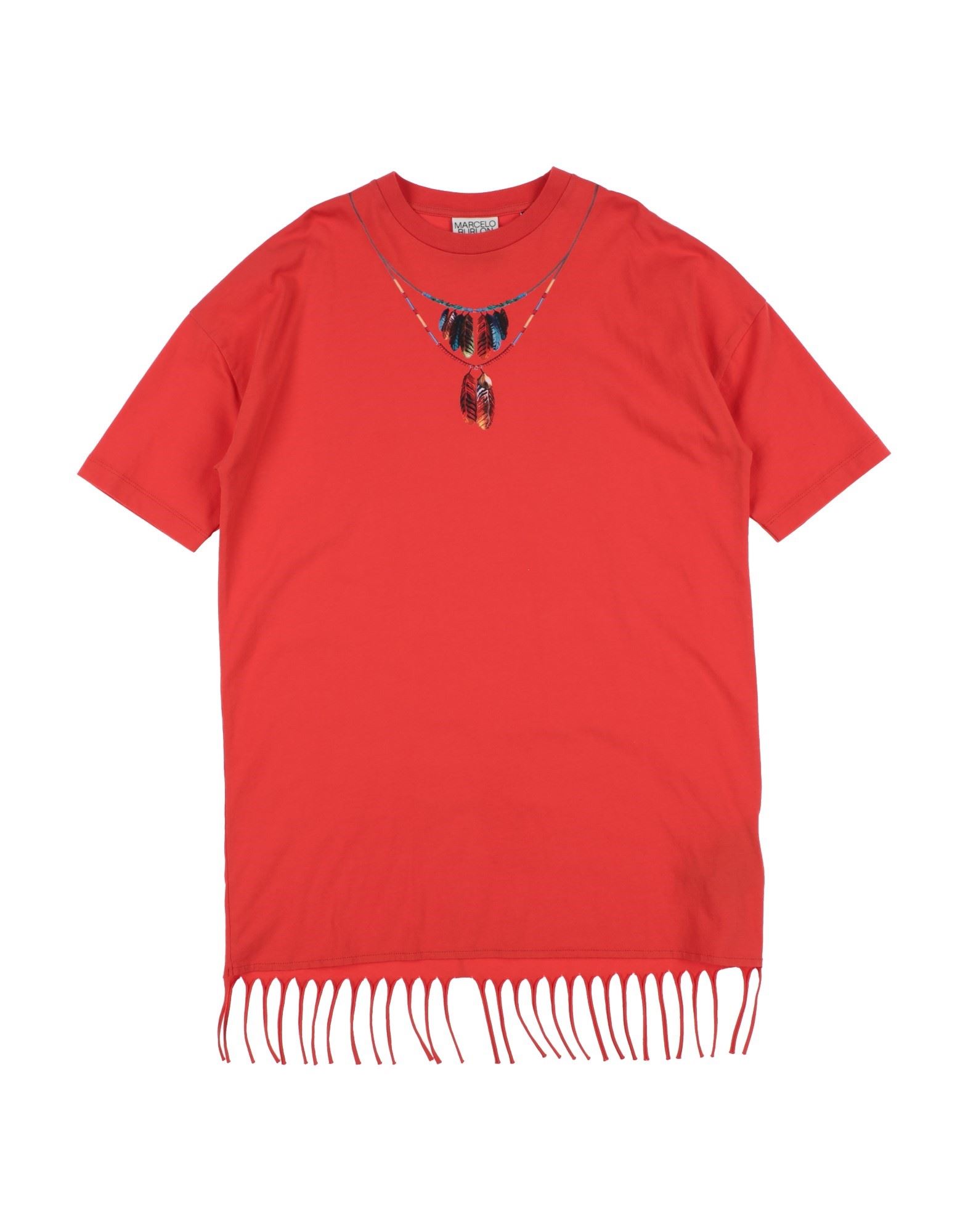 Marcelo Burlon County Of Milan Kids' Marcelo Burlon T-shirts In Tomato Red