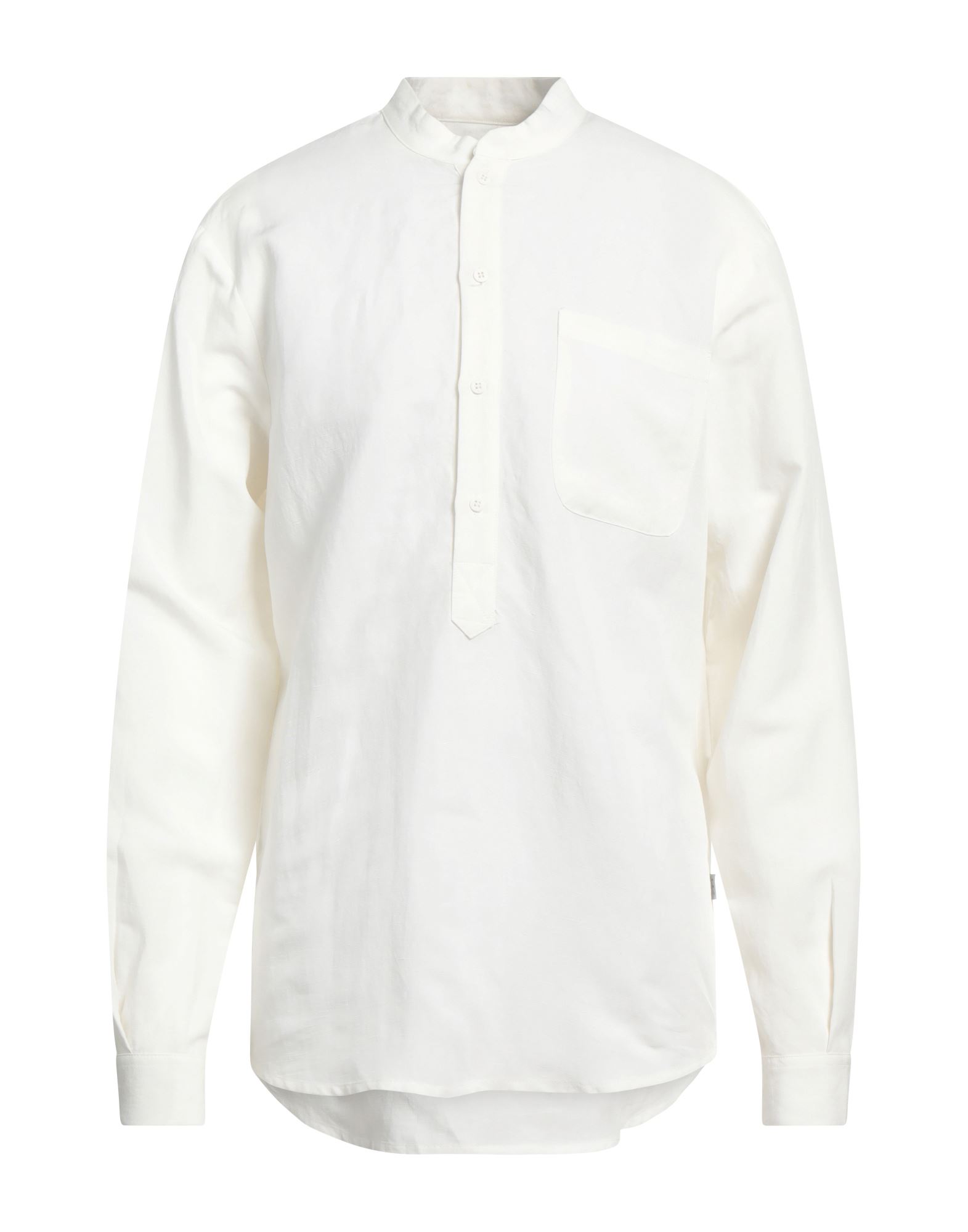 Shop C.9.3 Man Shirt White Size S Viscose, Linen