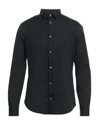 Emporio Armani Man Shirt Black Size Xxs Cotton, Polyamide, Elastane