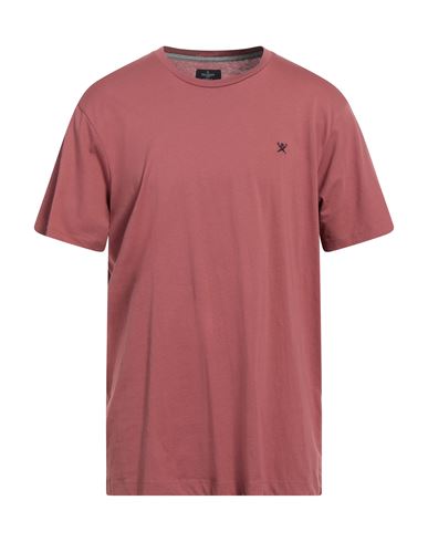Hackett Man T-shirt Brick Red Size Xxl Cotton