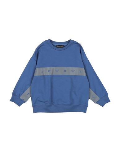 Emporio Armani Babies'  Toddler Boy Sweatshirt Slate Blue Size 6 Cotton, Elastane