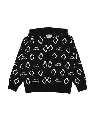 Marcelo Burlon County Of Milan Babies' Marcelo Burlon Toddler Boy Sweatshirt Black Size 6 Cotton, Polyester, Elastane