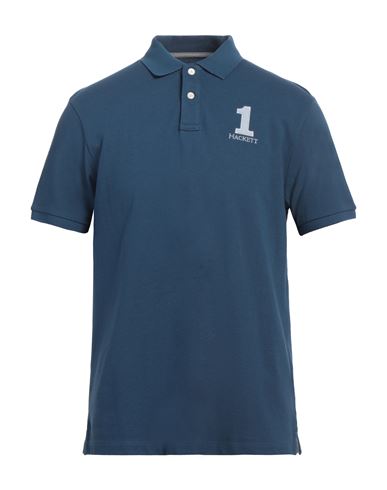 HACKETT HACKETT MAN POLO SHIRT BLUE SIZE L COTTON 