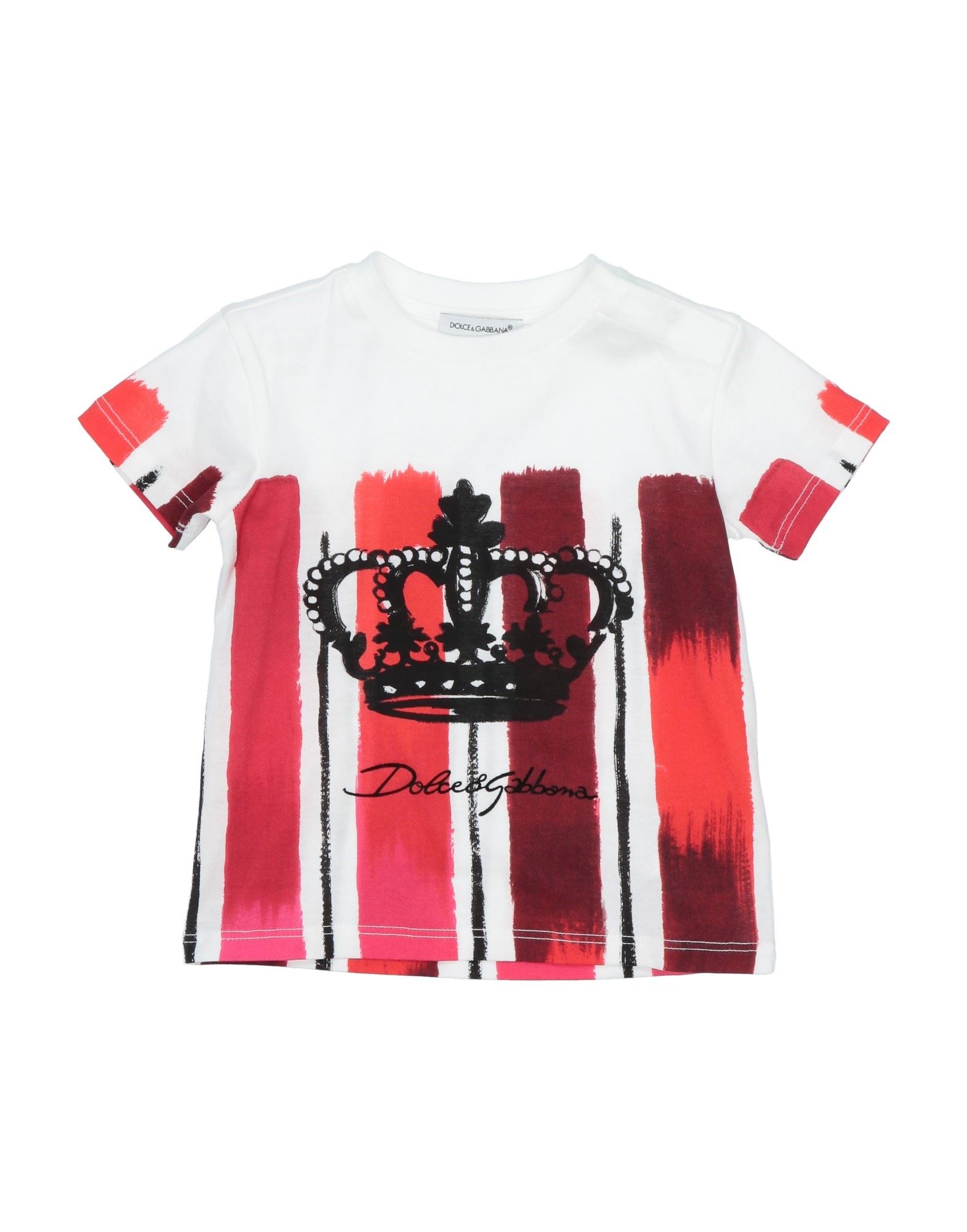 Dolce & Gabbana Kids'  Newborn Boy T-shirt Red Size 3 Cotton, Pvc - Polyvinyl Chloride