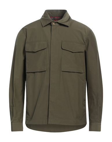 Baracuta Man Shirt Military Green Size 38 Polyester, Cotton