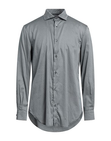 Emporio Armani Man Shirt Grey Size Xxl Cotton, Elastane