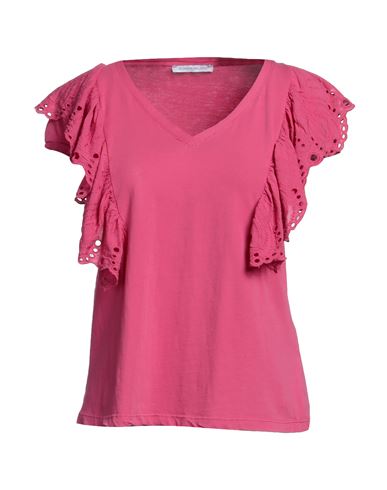 Le Sarte Del Sole Woman T-shirt Fuchsia Size M Cotton, Elastane In Pink
