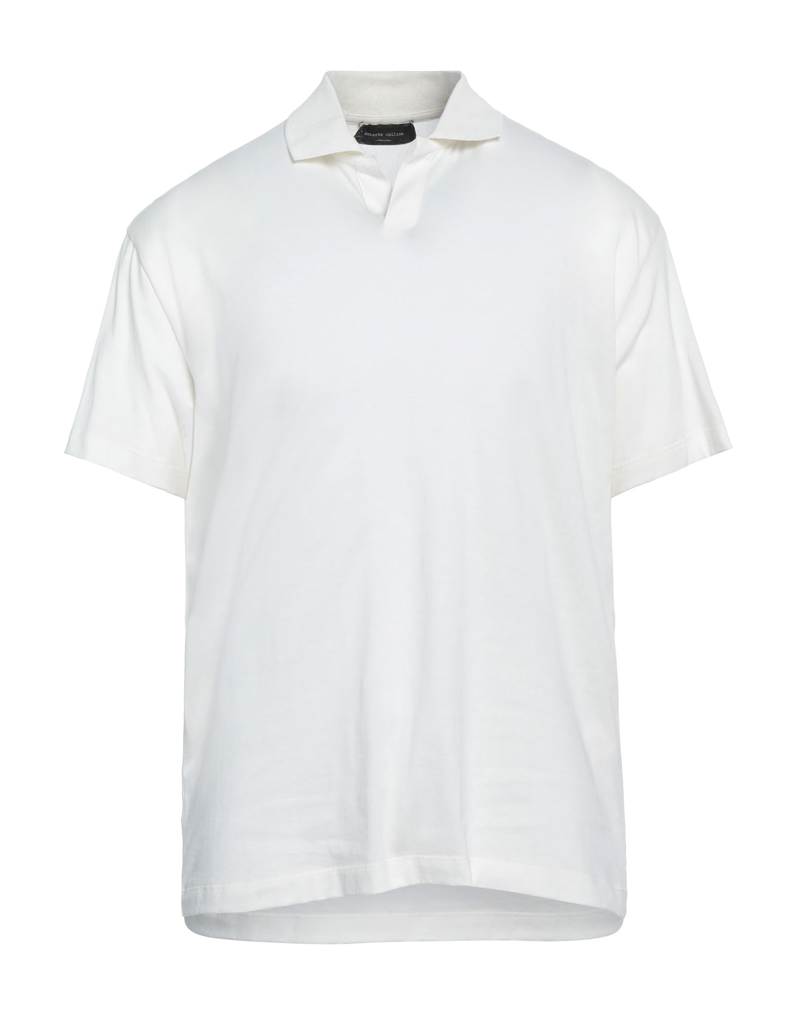 Roberto Collina Man Polo Shirt Ivory Size 36 Cotton In White