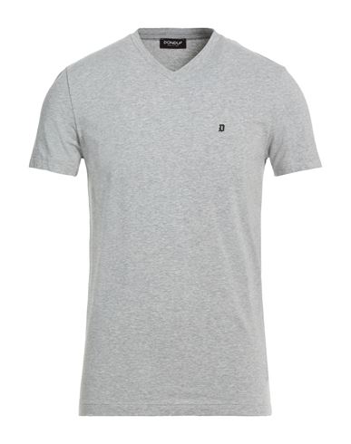 Dondup Man T-shirt Grey Size M Cotton, Elastane In Multi