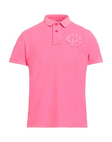 Charapa Man Polo Shirt Fuchsia Size S Cotton In Pink