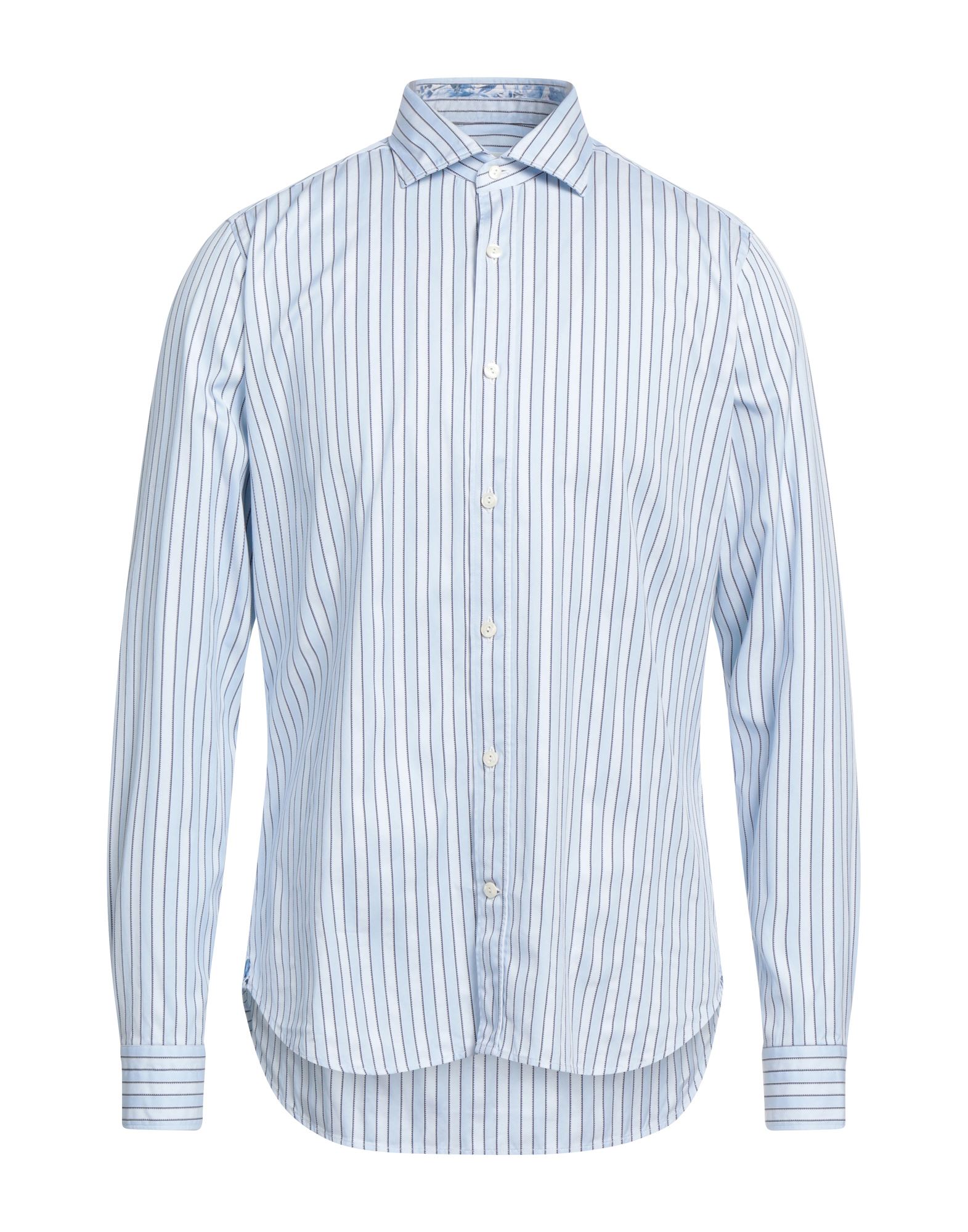 Shop Tintoria Mattei 954 Man Shirt Sky Blue Size 15 ½ Cotton
