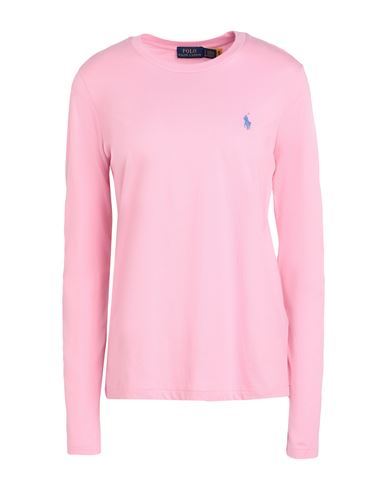 Shop Polo Ralph Lauren Woman T-shirt Pink Size L Cotton