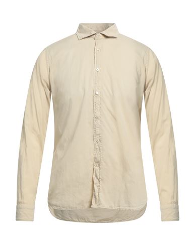 Tintoria Mattei 954 Man Shirt Beige Size 16 ½ Cotton In Beige