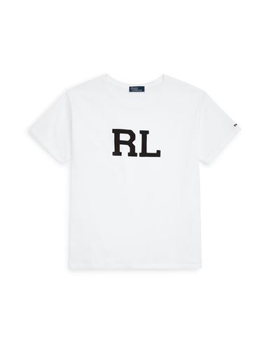 Polo Ralph Lauren Rl Logo Jersey Tee Woman T-shirt White Size Xl Cotton