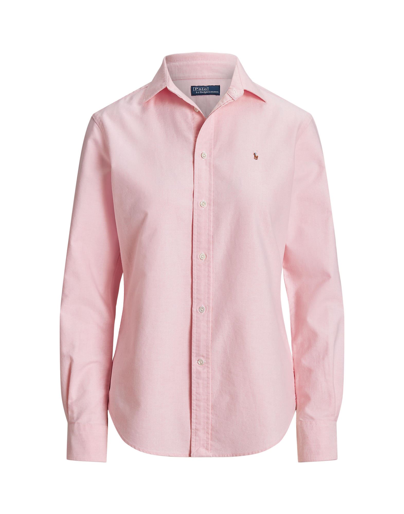 Shop Polo Ralph Lauren Classic Fit Oxford Shirt Woman Shirt Pink Size 8 Cotton