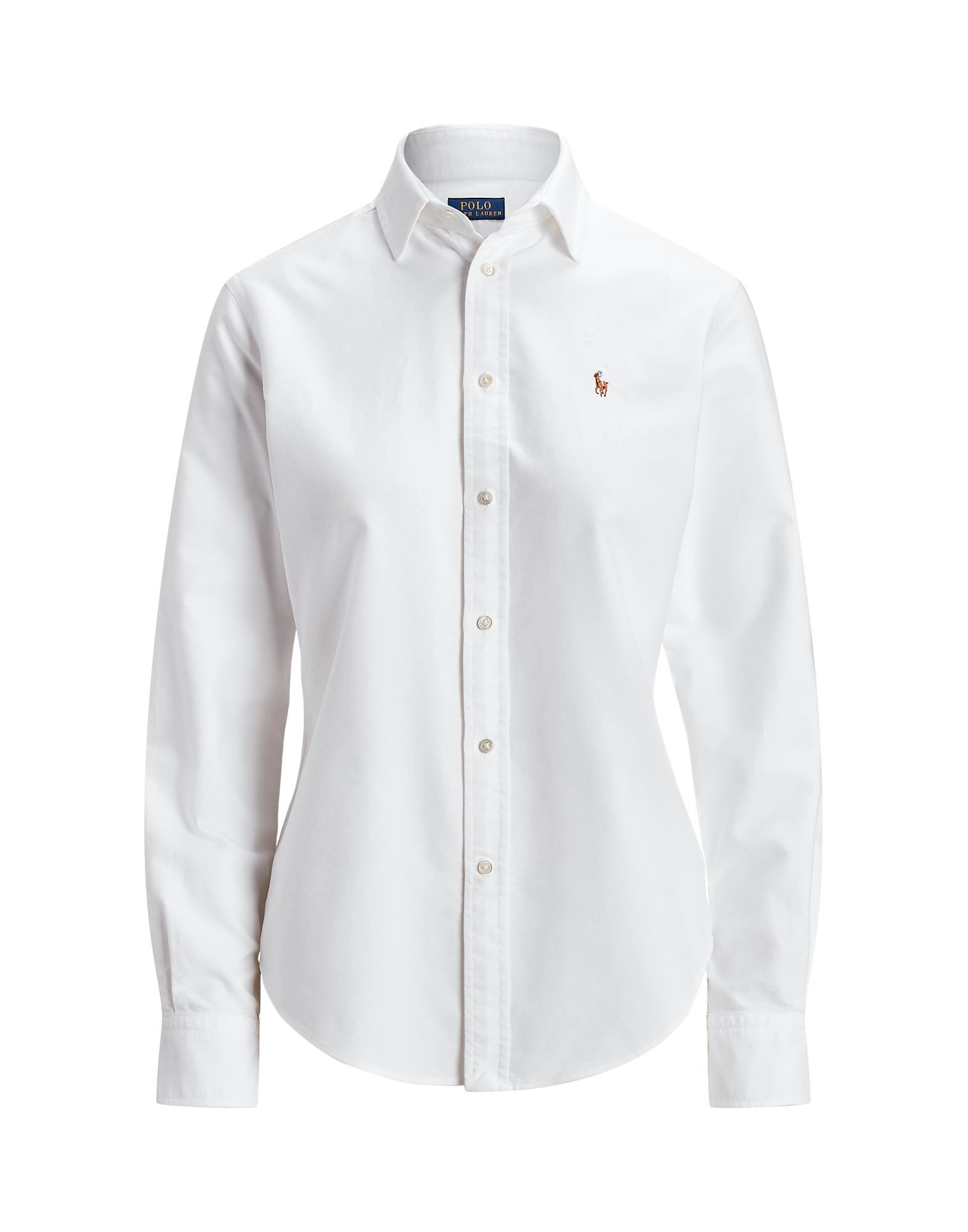 Shop Polo Ralph Lauren Classic Fit Oxford Shirt Woman Shirt White Size 6 Cotton