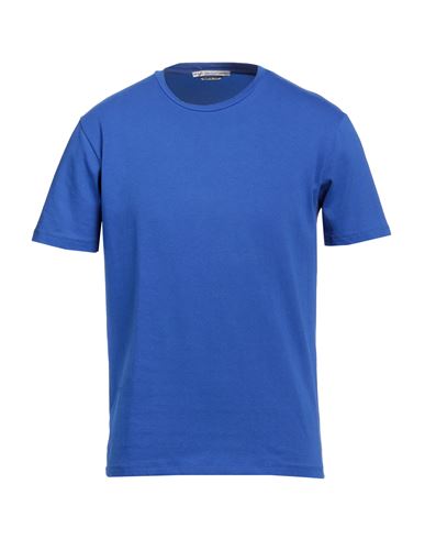 Grey Daniele Alessandrini Man T-shirt Bright Blue Size M Cotton, Elastane