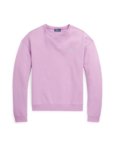 Shop Polo Ralph Lauren Woman Sweatshirt Lilac Size L Cotton, Polyester In Purple