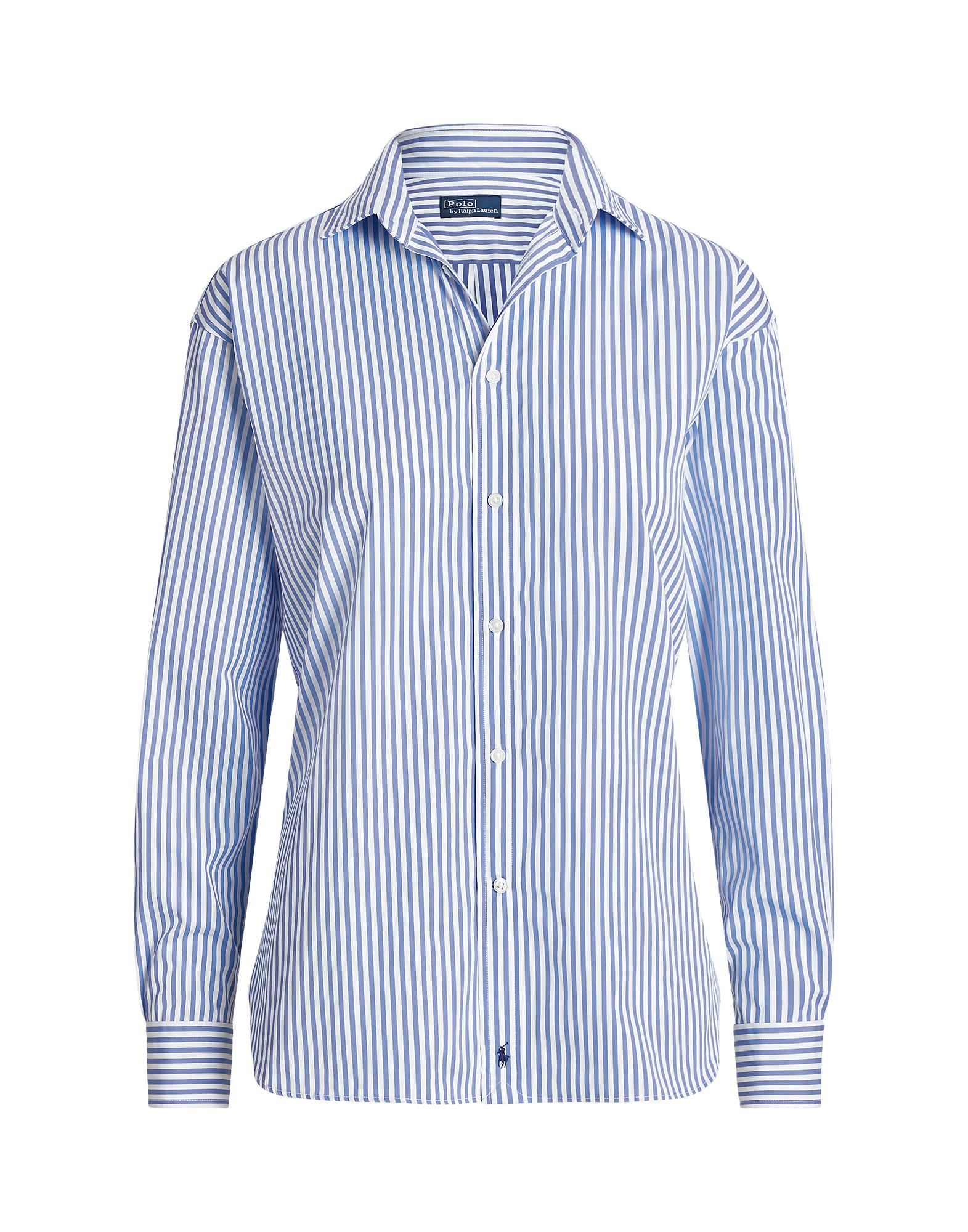 Shop Polo Ralph Lauren Woman Shirt Sky Blue Size 6 Cotton