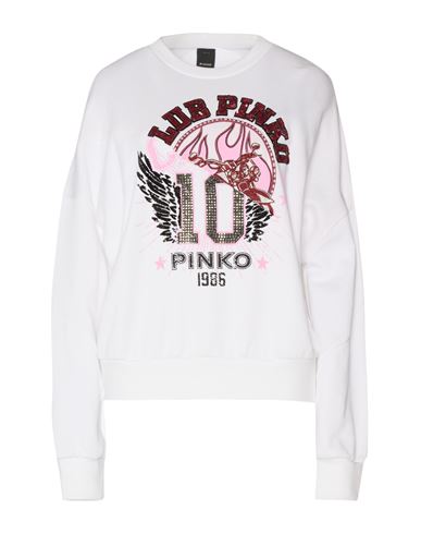 Pinko Woman Sweatshirt White Size M Cotton, Elastane