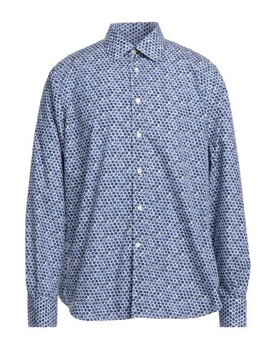 Shop Canali Man Shirt Blue Size Xl Cotton