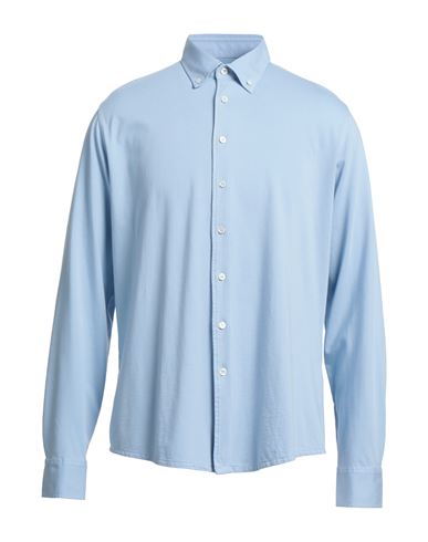 Simon Gray. Man Shirt Azure Size 3xl Pima Cotton In Blue