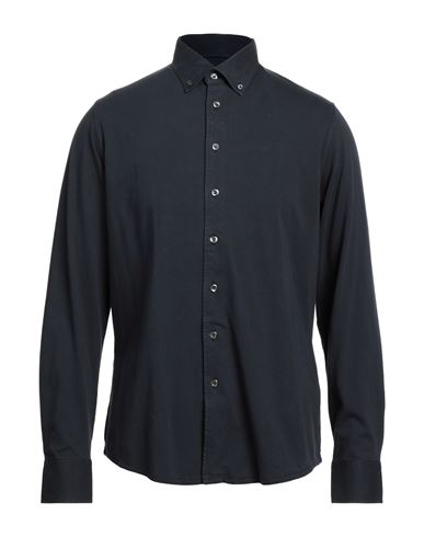 Simon Gray. Man Shirt Black Size 3xl Pima Cotton