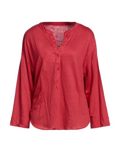 Majestic Filatures Woman T-shirt Red Size 3 Linen, Elastane