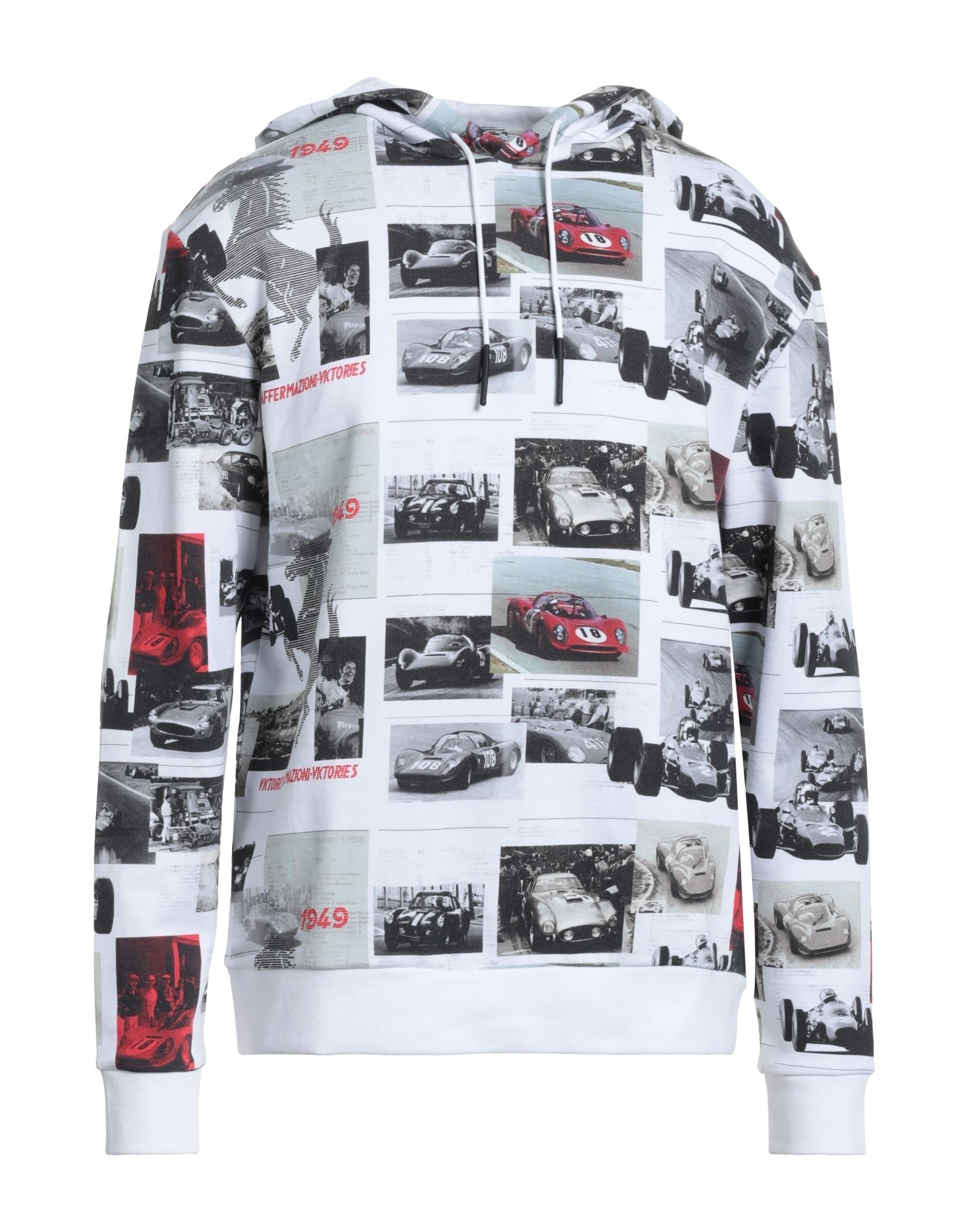 Shop Ferrari Man Sweatshirt White Size Xl Cotton, Elastane
