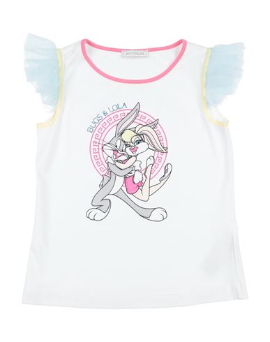 Monnalisa Babies'  Toddler Girl T-shirt White Size 3 Cotton, Elastane, Polyamide
