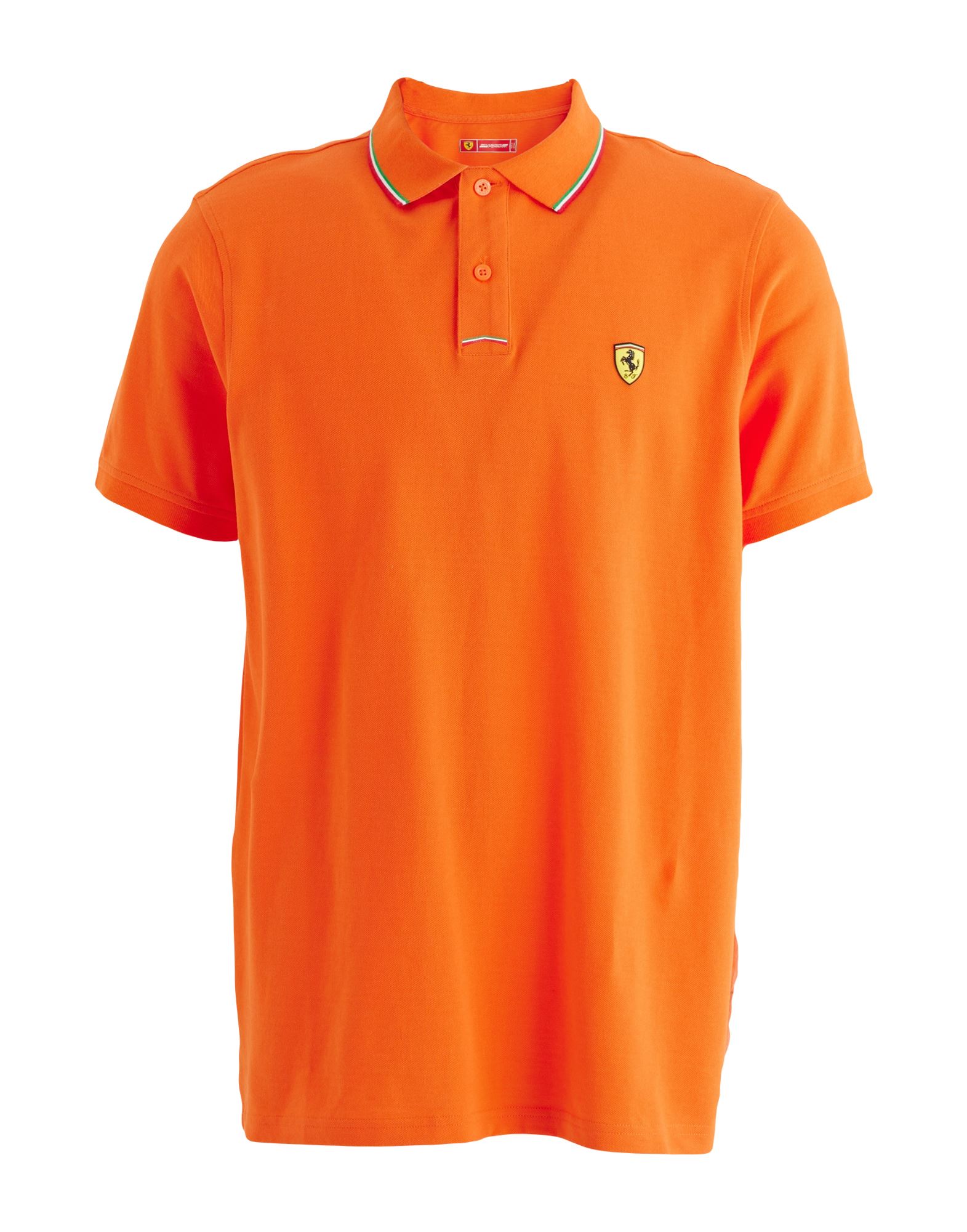 Scuderia Ferrari Polo Shirts In Orange