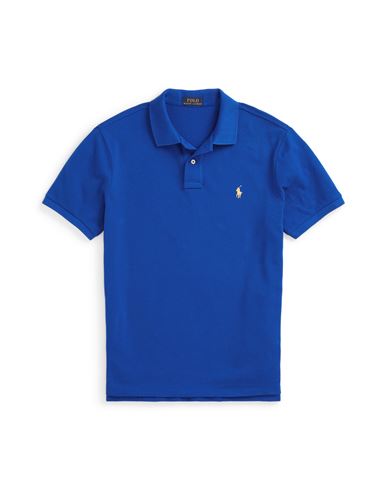 Polo Ralph Lauren Man Polo Shirt Bright Blue Size Xxl Cotton