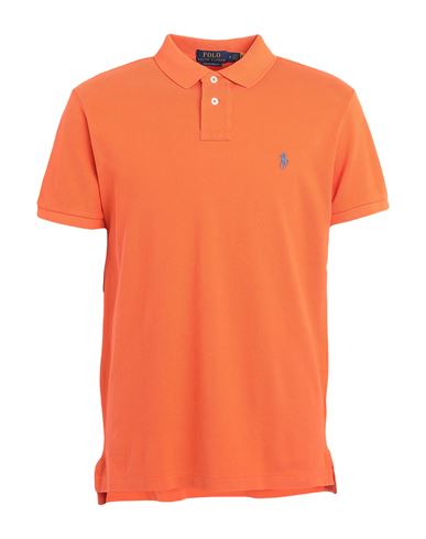 Shop Polo Ralph Lauren Man Polo Shirt Orange Size L Cotton