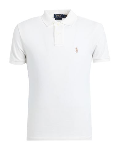 Polo Ralph Lauren Man Polo Shirt Off White Size Xxl Cotton In Grey