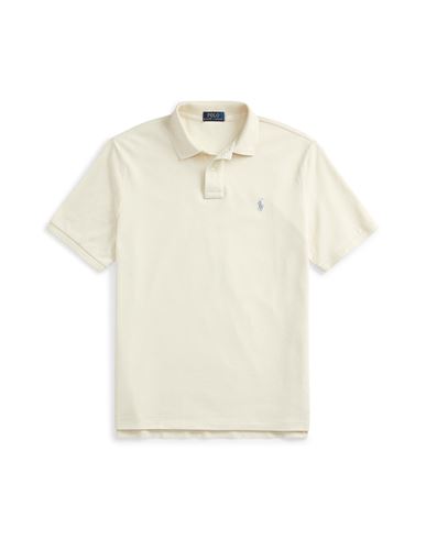 Shop Polo Ralph Lauren Man Polo Shirt Cream Size L Cotton In White