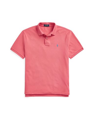 Shop Polo Ralph Lauren Man Polo Shirt Coral Size L Cotton In Red