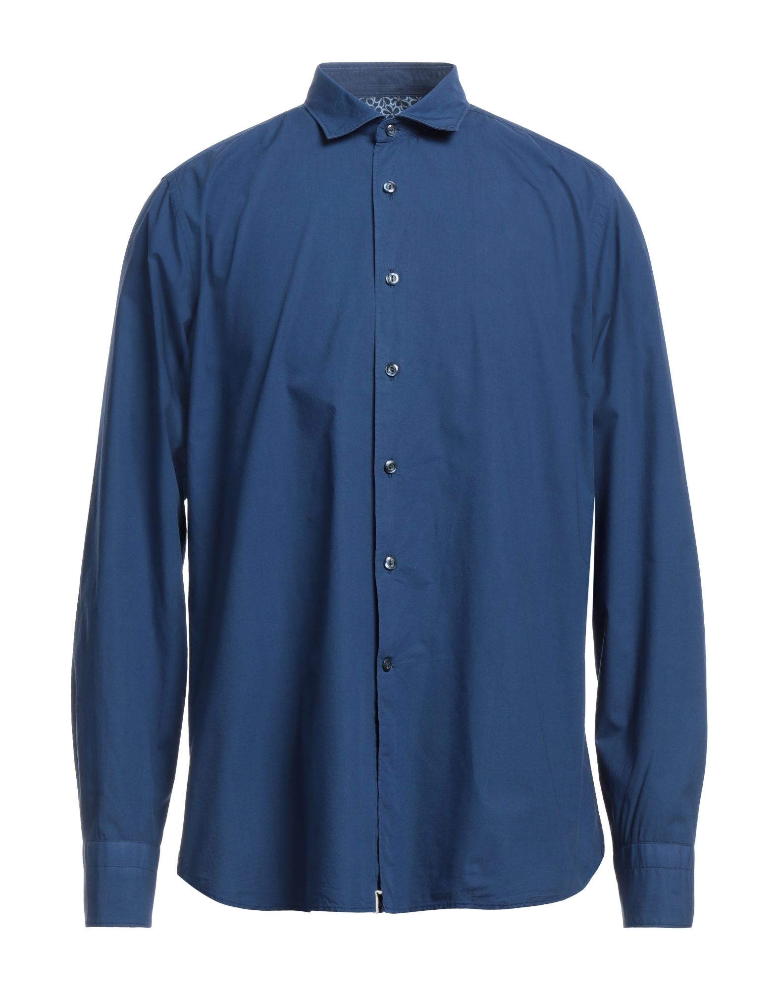 Shop Tintoria Mattei 954 Man Shirt Blue Size 16 Cotton