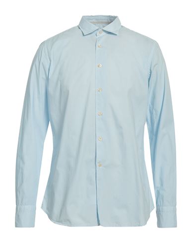 Tintoria Mattei 954 Man Shirt Sky Blue Size 16 Cotton