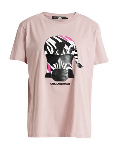 Karl Lagerfeld Woman T-shirt Pastel Pink Size L Cotton