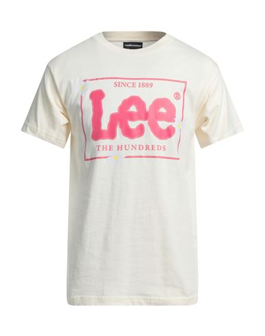 Lee X The Hundreds Man T-shirt Ivory Size Xl Cotton In White